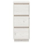 vidaXL Buffet Blanc 32x34x75 cm Bois massif de pin