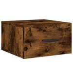 vidaXL Tables de chevet murales 2 Pièces chêne fumé 35x35x20 cm
