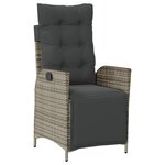 vidaXL Ensemble à manger de jardin et coussins 7 Pièces gris rotin