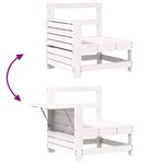 vidaXL Salon de jardin 10 Pièces blanc bois de pin massif
