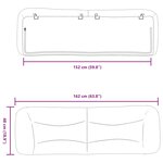 vidaXL Coussin de tête de lit gris clair 152 cm tissu