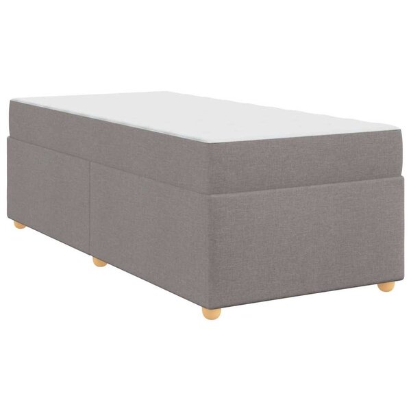 vidaXL Cadre de lit avec matelas Taupe 80 x 200 cm tissu