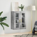 vidaXL Armoire murale gris béton 69 5x34x90 cm