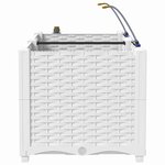 vidaXL Pots de jardin Blanc 80 x 40 x 37.5 cm Acier