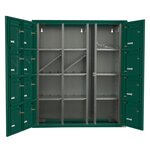 Bloc collectif Leabox  3x4  grade 3  simple face  extérieur  fixation murale  vert mousse ral 6005 finition brillante