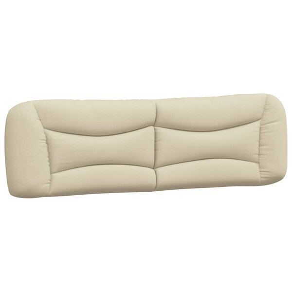 vidaXL Coussin de tête de lit Hvar crème 180 cm tissu