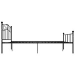 vidaXL Cadre de lit sans matelas noir métal 160x200 cm