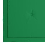 vidaXL Chaises de jardin et coussins vert lot de 2 Bois de teck massif