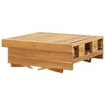 vidaXL Chaise longue pliable coussin Bois massif d'acacia Blanc crème