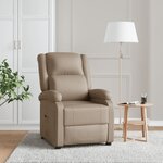 vidaXL Fauteuil inclinable Cappuccino Similicuir