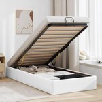 vidaXL Cadre de lit ottoman sans matelas blanc 90x200 cm similicuir