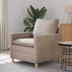 vidaXL Canapé Beige 76 x 81 x 87 5 cm Polyester