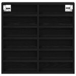 vidaXL Vitrine Cabinet Noir Chêne 60x8 5x58 cm Bois d'ingénierie