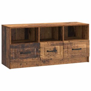 vidaXL Meuble TV Bois ancien 102 x 34 5 x 47 cm Bois d'ingénierie