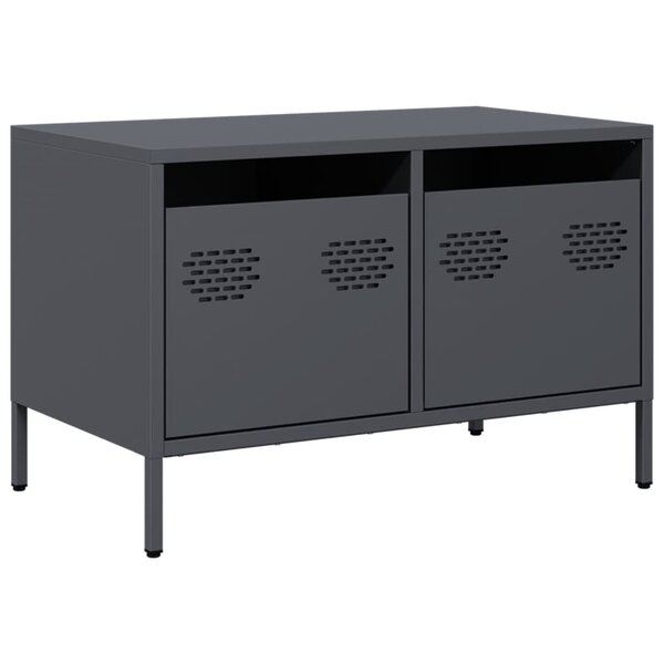 vidaXL Meuble TV anthracite 68x39x43 5 cm acier laminé à froid