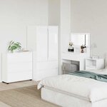 vidaXL Armoire de rangement Blanc brillant 80 x 31 x 81 cm