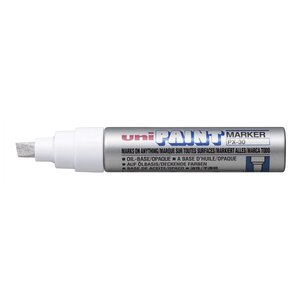 Marqueur PAINT Marker PX30 pointe biseautée large 4 - 8 5mm Argent x 6 UNI-BALL