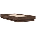 vidaXL Cadre de lit chêne marron 75x190 cm bois d'ingénierie
