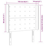 vidaXL Tête de lit avec oreilles Blanc 103x16x118/128 cm Similicuir