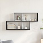 Armoire murale en chêne noir vidaXL 76x15x53 cm en bois d'ingénierie