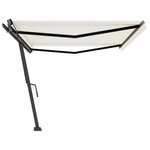 vidaXL Auvent manuel rétractable sur pied 500x350 cm Crème