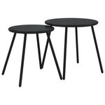 vidaXL Ensemble de meubles de balcon 4 Pièces avec coussins acier noir
