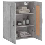 vidaXL Armoire murale gris béton 69 5x34x90 cm bois d'ingénierie