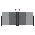 vidaXL Auvent latéral rétractable noir 100x1000 cm