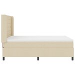 Lit à ressorts avec matelas et LED Crème 140x190 cm en tissu