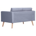 vidaXL Canapé à 2 places tissu gris clair