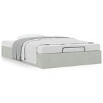 vidaXL Cadre de lit ottoman sans matelas gris clair 120x190 cm velours