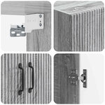 vidaXL Ensemble de Meubles 2 Pièces Sonoma gris 66 x 34 5 x 87 cm