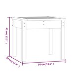 vidaXL Banc de jardin gris 50x44x45 cm bois massif de pin