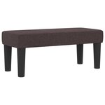 vidaXL Lit à ressorts avec matelas & banc brun foncé 80x200 cm tissu