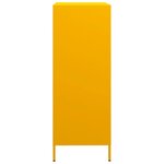 vidaXL Buffet haut jaune moutarde 68x39x101 5 cm acier