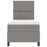 vidaXL Lit à ressorts avec matelas Taupe 80 x 200 cm tissu