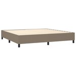 vidaXL Sommier à lattes de lit matelas et LED Taupe 200x200 cm Tissu