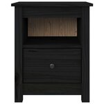 vidaXL Tables de chevet 2 Pièces Noir 40x35x49 cm Bois de pin massif