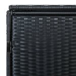 vidaXL Abris pour poubelle double Résine tressée Noir 148x80x111 cm