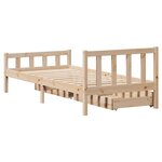 vidaXL Cadre de lit sans matelas 90x190 cm bois de pin massif