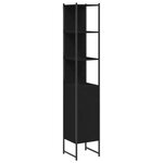 vidaXL Armoire de salle de bain noir 33x33x185 5 cm bois d'ingénierie