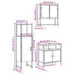 vidaXL Ensemble de meubles de salle de bain 3 Pièces Chêne marron