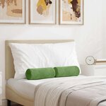 vidaXL Coussins d'accent 2 Pièces Vert clair Ø 15 x 40 cm