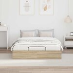 vidaXL Cadre de lit ottoman Chêne Sonoma 193 x 120 x 25 cm