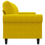 vidaXL Canapé à 3 places Jaune 180 cm Velours