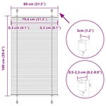vidaXL Store plissé crème 80x100 cm largeur du tissu 79 4 cm polyester