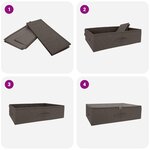 vidaXL Boîte de rangement 6 Pièces Gris 70 x 40 x 18 cm Tissu intissé