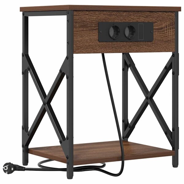 vidaXL Cabinet de chevet Chêne marron 41 x 31 x 51 cm