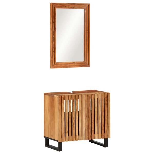 vidaXL Ensemble de meubles de salle de bain 2 Pièces bois massif d'acacia