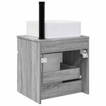 vidaXL Meuble de lavabo mural Sonoma gris 49 x 41 x 63 cm